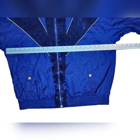 Vintage Active Club Blue Lightweight Windbreaker Jacket - Men's Large - Picture 6 of 7